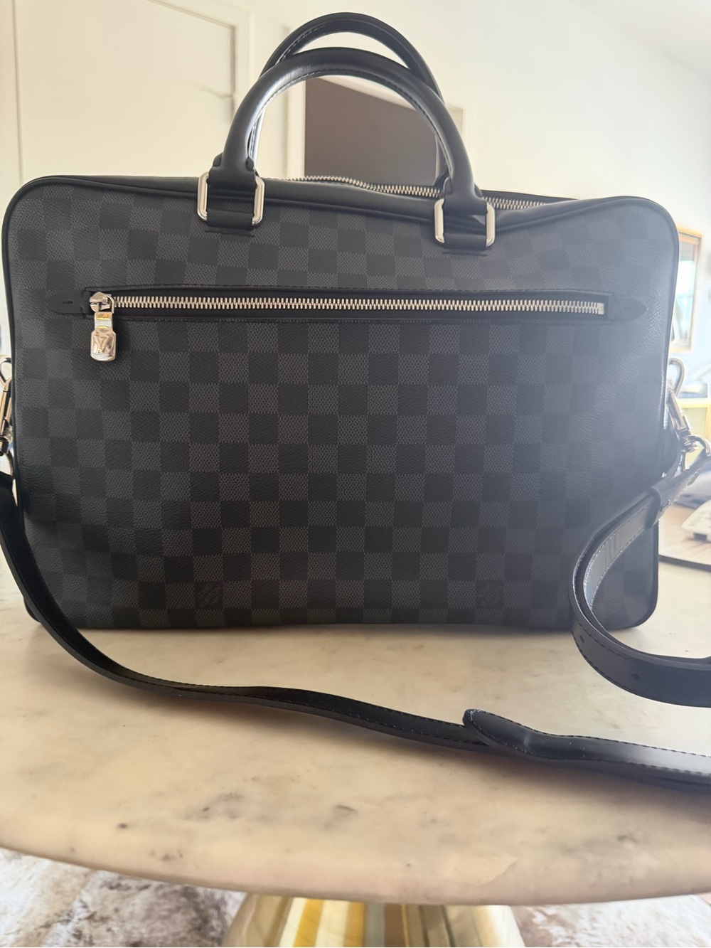 Louis Vuitton Black Damier Graphite Men’s Laptop Briefcase